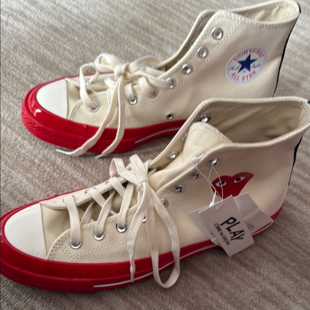 Converse Cream and Red Athletic Shorts